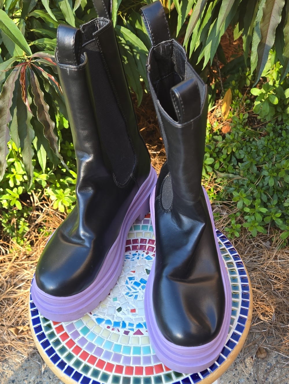 Azalea Wang Ghosted Chunky Heel Boots
